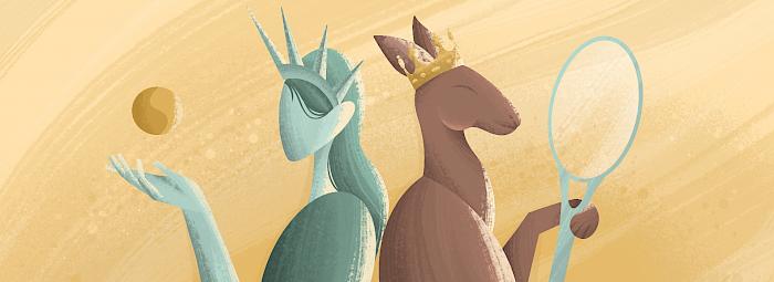 Tennis Spieler aus den USA und Australien sind die besten im Doppel